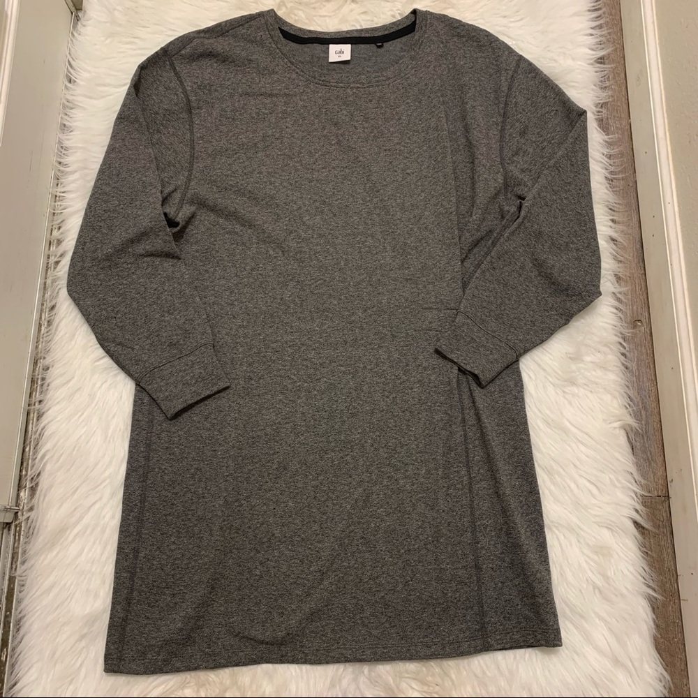 Cabi Women’s Size XL Grey Put-On Sweater Shirt Dress
